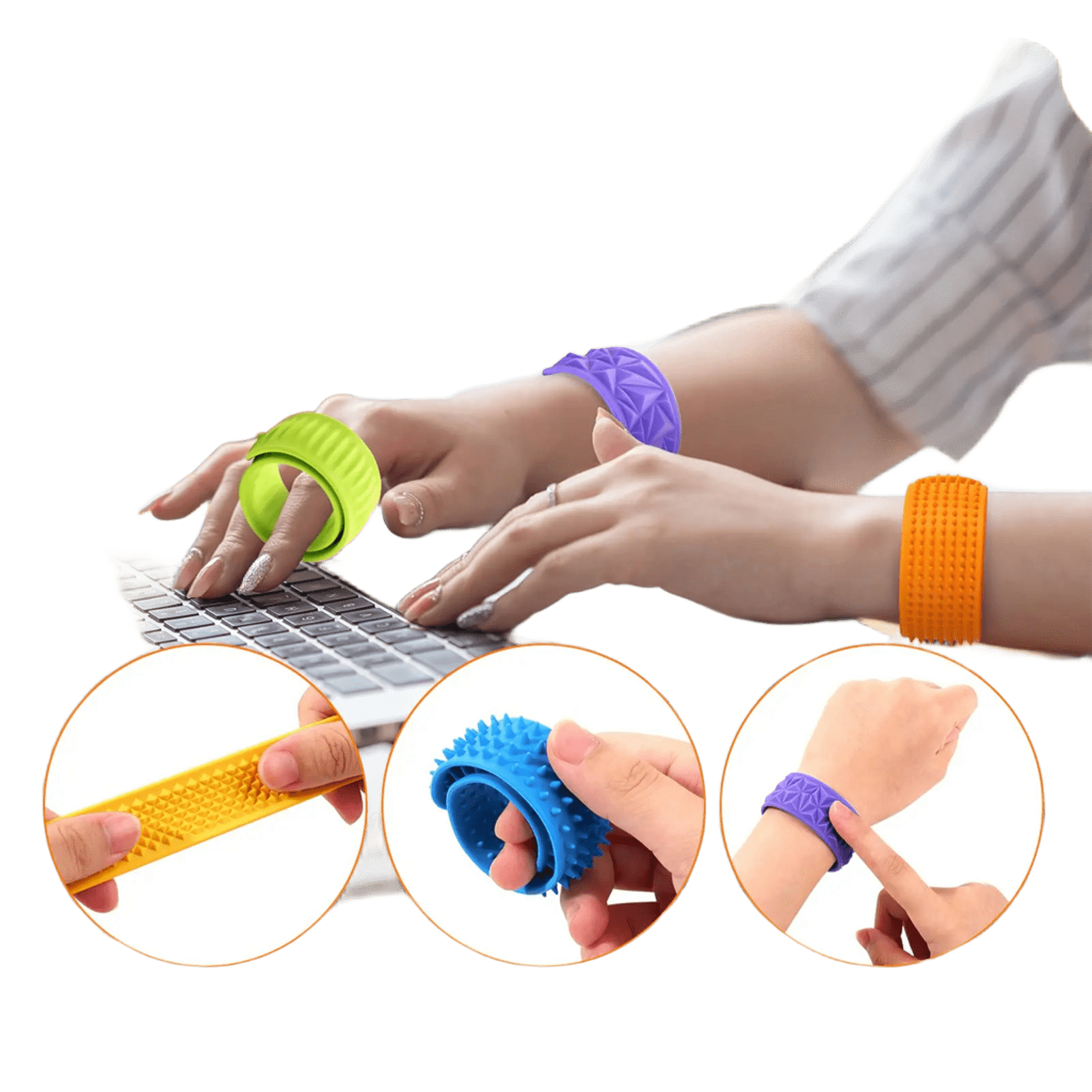 سوار التحفيز الحسي الملون (6) قطع - الصورة 3