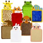 مجموعة وسائد حسية متنوعة بملامس مختلفة وأشكال حيوانات مخصصة للتنظيم الحسي وتحفيز اللمس لدى الأطفال